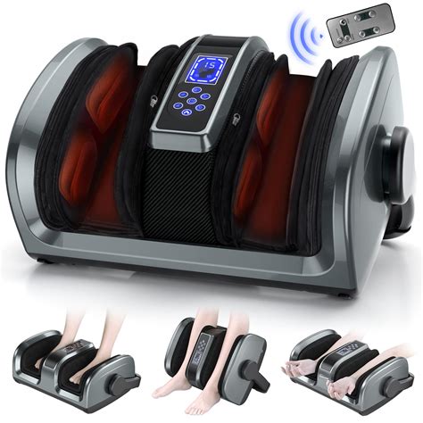 TISSCARE Shiatsu Foot Massager Machine w/ Remote & Heat for Plantar Fasciitis & Neuropathy, Deep ...