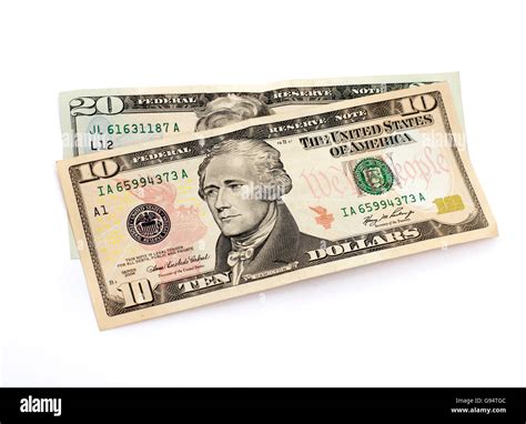 Thirty Dollars Bills Isolated on White Background Stock Photo - Alamy