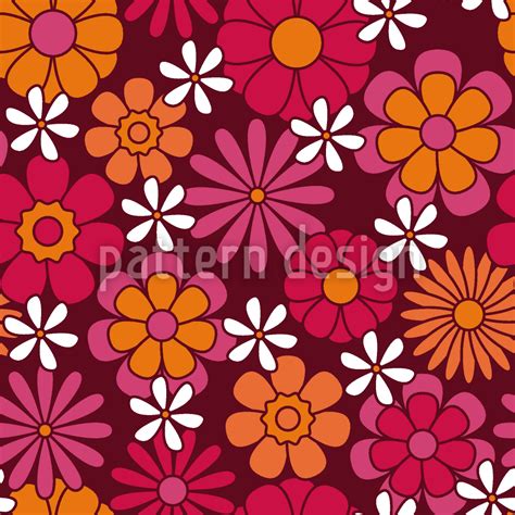 Cartoon Flower Pattern 的图像结果