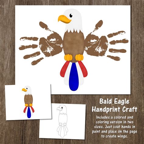 Bald Eagle Craft, 4th of July Craft, Memorial Day Craft, Patriotic ...