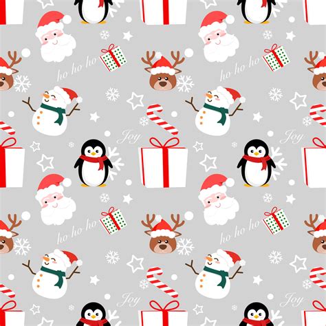 Christmas and New Year Gift Wrapping Paper Ideas Seamless vector ...