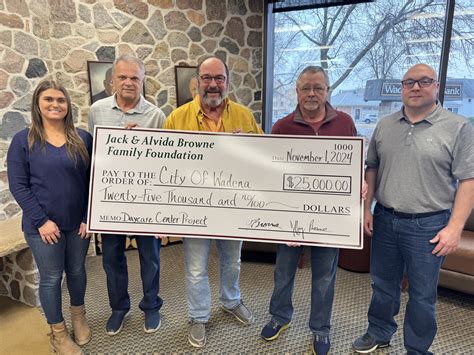 Wadena State Bank and Browne Family Foundation donate to day care ...