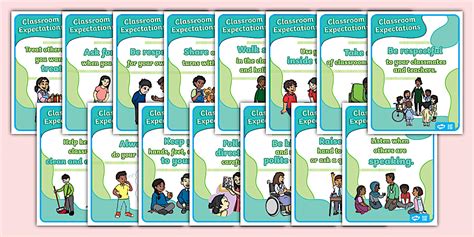 Classroom Expectations Posters | Pre-K - Grade 1 | Twinkl PH