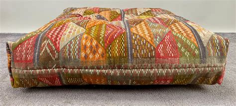 Large Bohemian Vintage Tribal Moroccan Handmade Floor Cushions, Poof or ...