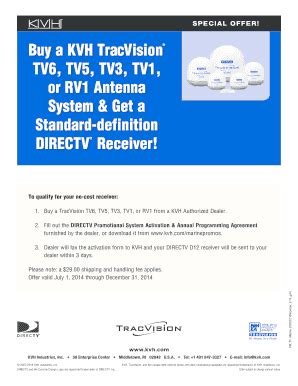 Fillable Online Buy a KVH TracVision TV6 TV5 TV3 TV1 or RV1 Antenna bb ...