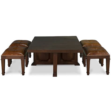 Coffee Table With 4 Nesting Stools | The Green Head