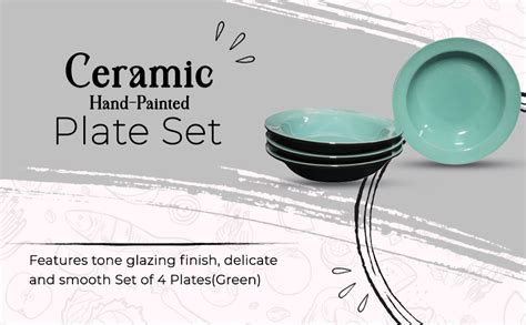 Buy VolCraft™ Ceramic Hand-Painted Deep Pasta Plate| Soup Plate | Snack ...