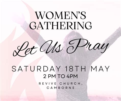 Let Us Pray, Womens Gathering, Revive Cafe, Camborne, 18 May 2024 ...