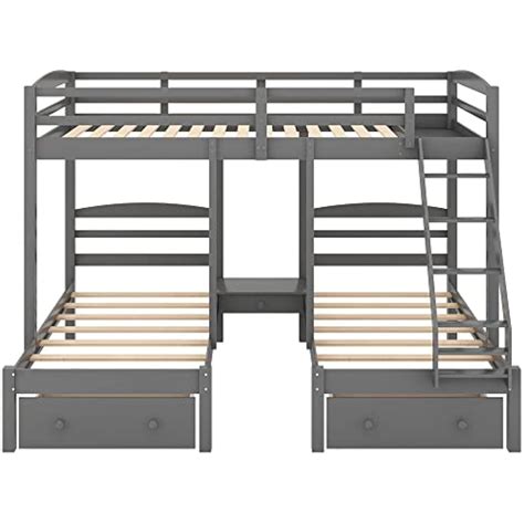 BIADNBZ Full-Over-Twin & Twin Triple Bunk Bed with India | Ubuy
