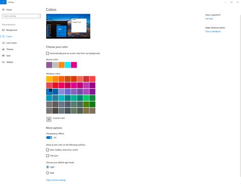 Image result for Windows Color Settings