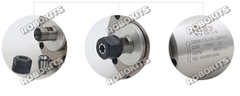 CNC Spindle 1.5kW ER16 Water Cooled 80mm With Delta VFD 400Hz CNC ...