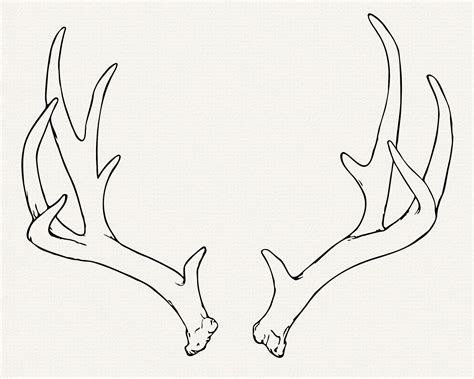 Deer Antler Drawing, Deer Antler Tattoos, Hunting Tattoos, Western ...