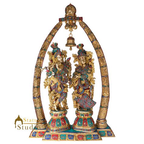 Large Radha Krishna Arch Set Religious Gift Décor Statue Masterpiece ...