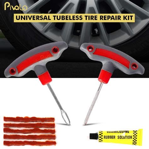 Pivalo PVTTPK5 Tubeless Tyre Puncture Repair Kit Universal Flat Tire ...