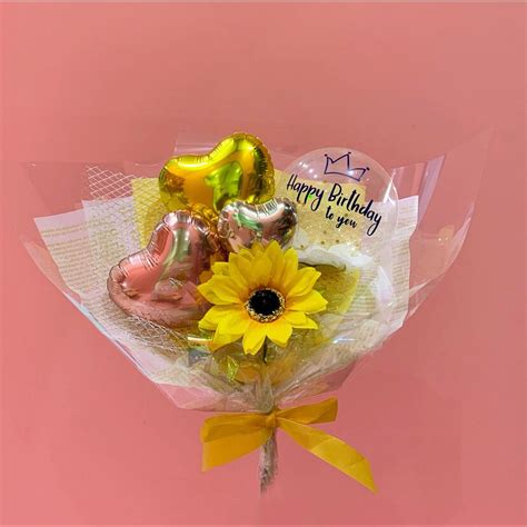 【送料無料Stick bouquet】Birthday 向日葵 | Seragirl