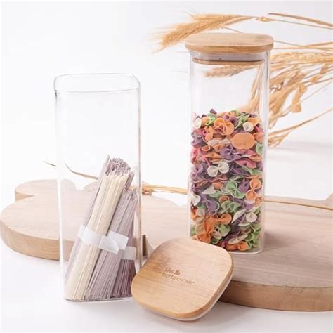 The Better Home Pack of 2 Kitchen Accessories Item with Bamboo Lid I ...
