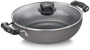 BLAL non stick kadhai with Glass lid Kadhai 24 cm diameter with Lid 2.5 ...