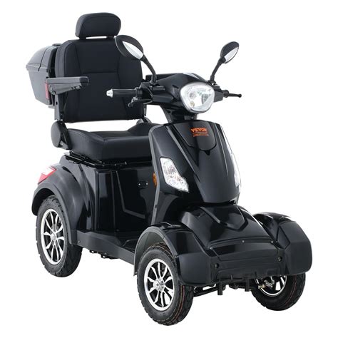 VEVOR Heavy Duty 4-Wheel Mobility Scooters for Seniors & Adults 500lbs ...