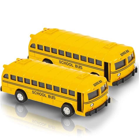 Buy ArtCreativity5 Inch Pull Back School Bus Playset, Set of 2 Classic ...