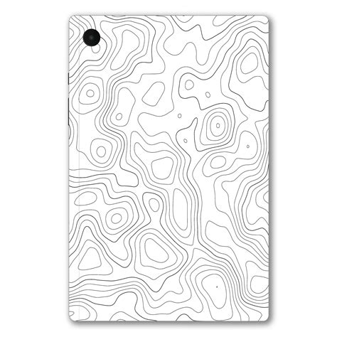 Samsung Galaxy Tab A8 White Contour Design Tablet Skins