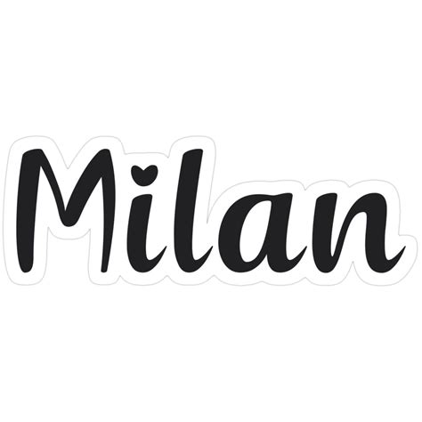 Milan Name Sticker in 2025 | Milan name, Milan, Names