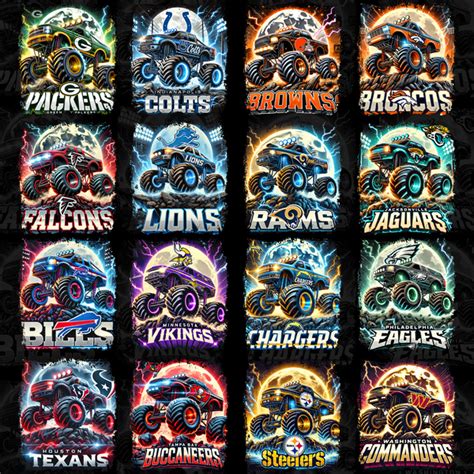 32 Monster Truck NFL Designs – TeeGrapphics
