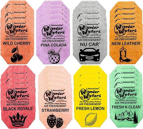 Amazon.com: Wonder Wafers Car Air Freshener Wafers Variety Pack of 40 - Individually Wrapped Car ...