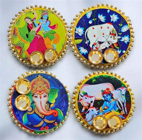 Happyclick 4 Inch Roli Chawal Plate With Multi Design Prints – HappyClick