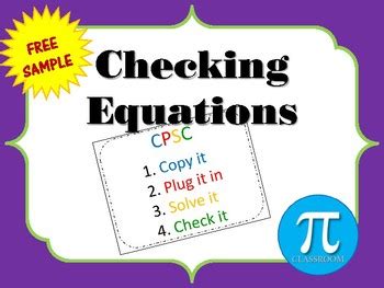 Image result for Checking Math Equations
