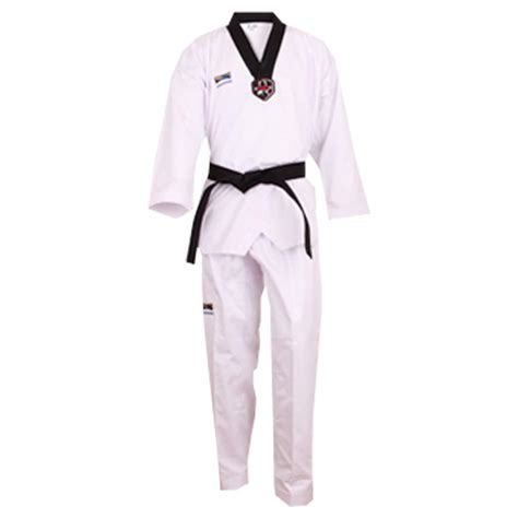 Korea Kukkiwon Master Taekwondo Uniform Black V Neck Mma Martial ...