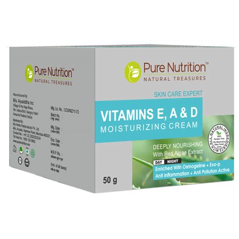 Pure Nutrition Vitamins E, A & D Moisturizing Cream, 50 gm Price, Uses ...
