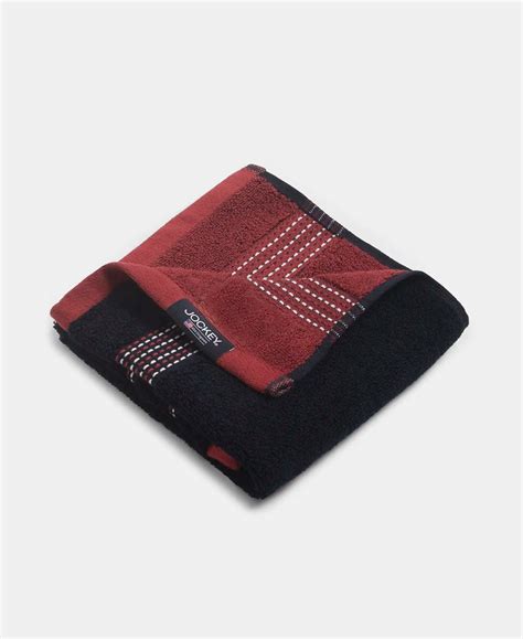 Buy Cotton Rich Terry Ultrasoft and Durable Striped Hand Towel - Deep ...