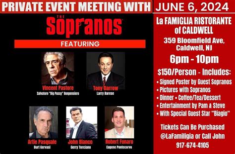 Private event Meeting with the Sopranos , 359 Bloomfield Avenue 1 ...