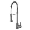 Project Source Mabel Gun Metal Single Handle Pull-down Kitchen Faucet ...