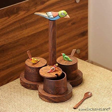 Buy ExclusiveLane Refreshment Box Wood Mukhwas Container - 60 ml, Brown ...