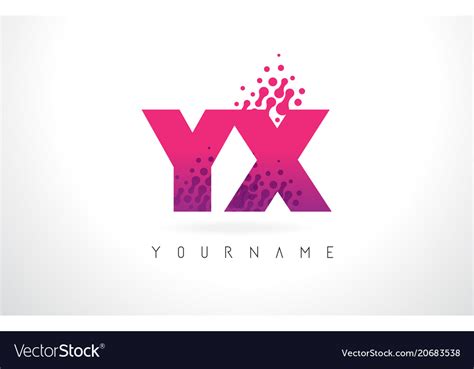 Yx y x letter logo with pink purple color Vector Image