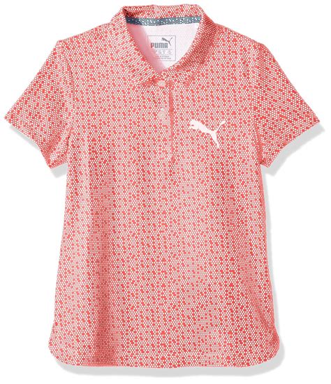 Puma Golf Teen-Girls 2018 Polka Dot Polo, Bright Plasma, Small : Amazon ...