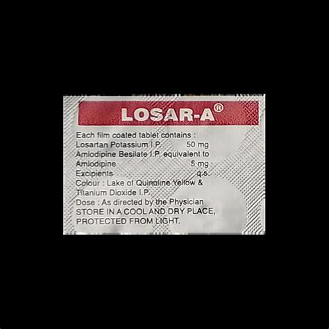 LOSAR A TABLET 15'S Price, Uses, Side Effects & Substitutes | Medkart