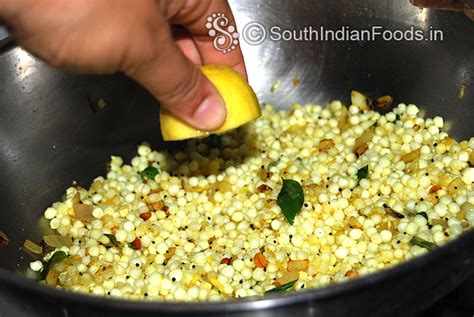 Simple sabudana upma recipe | Javvarisi lemon upma-How to make with ...