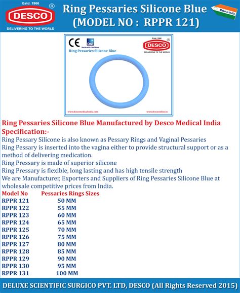 Silicone Vaginal Pessaries Rings – Manufacturers and Exporters India