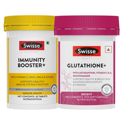 Swisse Ultiboost Immunity Booster+(30 Tablets) & Glutathione+ (30 Caps
