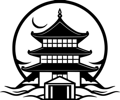 Japan, Black and White Vector illustration 24571598 Vector Art at Vecteezy