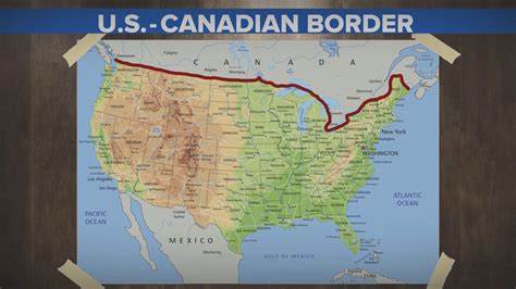 Map Us Canadian Border