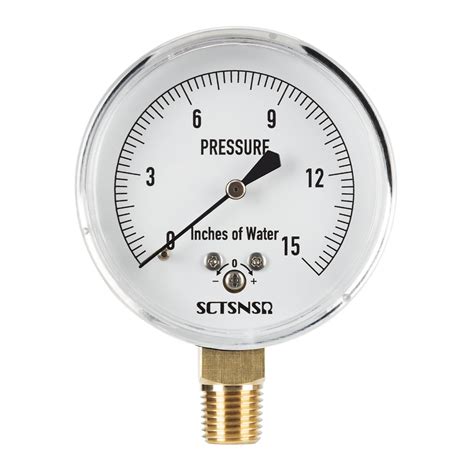 Amazon.com: SCTSNSR 0 to 15 Inches of Water Column Pressure Gauge ...