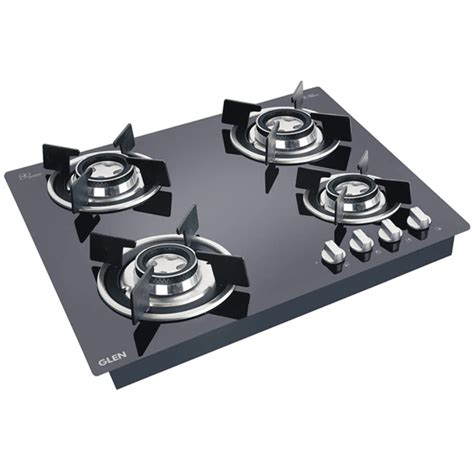 Glen Hob 1064 RO HT DB, 4 Burner 60 cm Automatic Ignition Glass Top Br ...