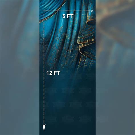 Blue Saree - Printed Backdrop - Fabric - 5 by 12 feet | Madras Prop Store