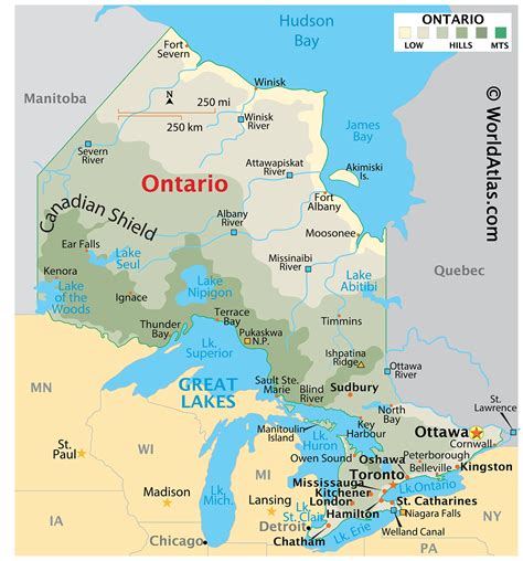 Map Of Canada With Cities And Towns