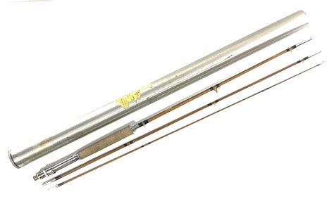 Lot - Split Bamboo Fly Fishing Rod With Carrier