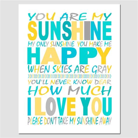 Printable You Are My Sunshine