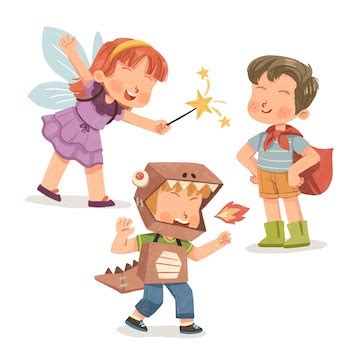 Drama role play kids imagination | Premium Vector